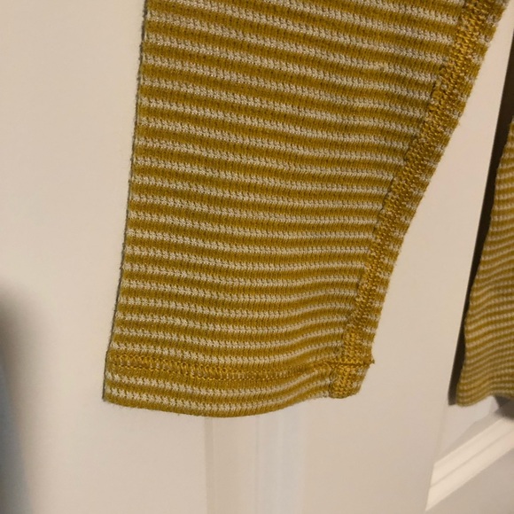 The North Face Mustard Long Sleeve Striped Tee with Button Detail Women’s M - Picture 5 of 8